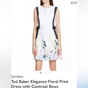 Ted Baker Kids Dress with Floral and Bow Accents